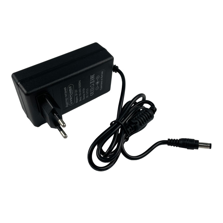 Блок питания 9V 5A (5.5x2.5mm) кабель 1м, корпус с вилкой артикул 6823