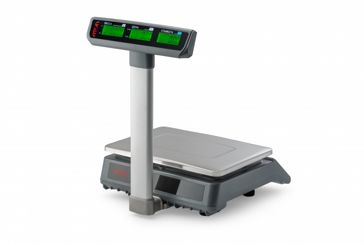 Весы торговые АТОЛ MARTA со стойкой СОМ порт, кабель USB-RS, кабель RS-232, лицензия FDU артикул 45036                  