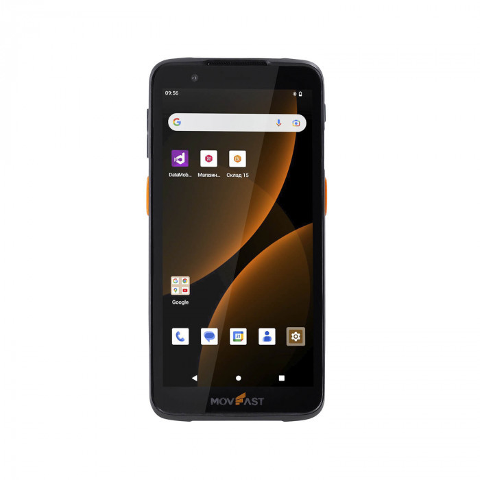 Комплект ТСД S55 Android 13, 4GB/64GB (крейдл с передачей, пист. рукоятка, чехол, стекло, ремешок) артикул 10004                  