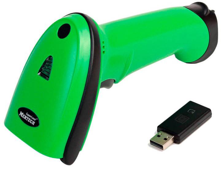 Беспроводной сканер штрих-кода MERTECH CL-2200 BLE Dongle P2D USB green 