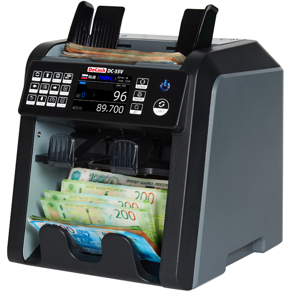 Сортировщик банкнот DoCash DC-55V 2CIS с выносным дисплеем 