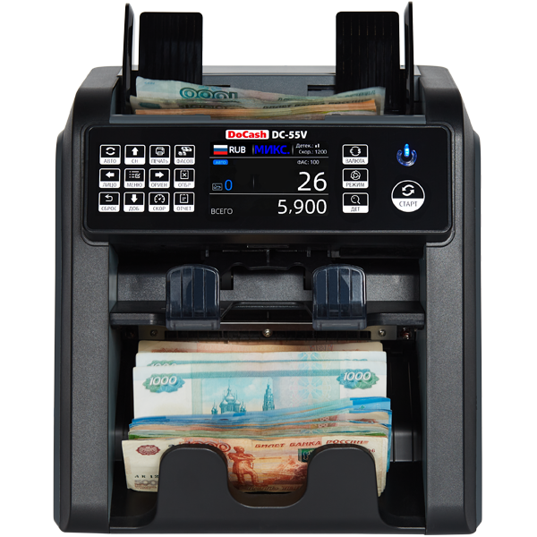Сортировщик банкнот DoCash DC-55V 2CIS с выносным дисплеем 