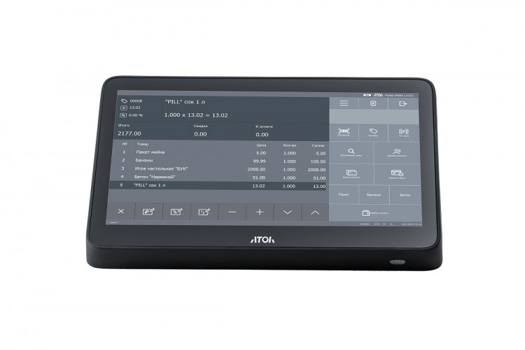 POS-терминал АТОЛ Optima V7 Lite Windows 10 IoT с АКБ артикул 62656