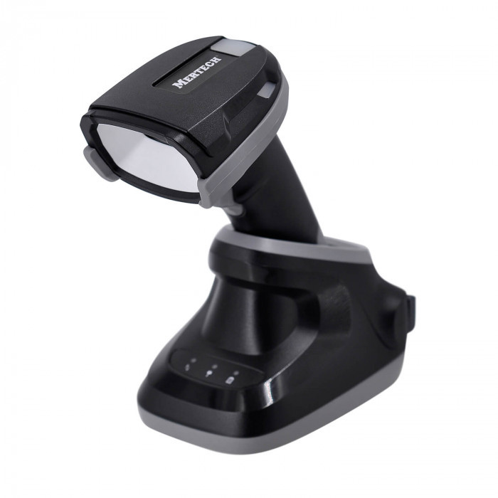 Беспроводной сканер штрих-кода MERTECH CL-2410 BLE Dongle P2D USB black + зарядно-коммуникационная подставка (Cradle) артикул 4886                  
